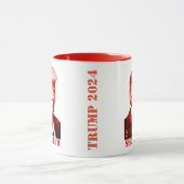 Trump Seing Red Unofficial Mok Shot Trump 2024 (Midden)