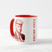 Trump Seing Red Unofficial Mok Shot Trump 2024 (Voorkant links)