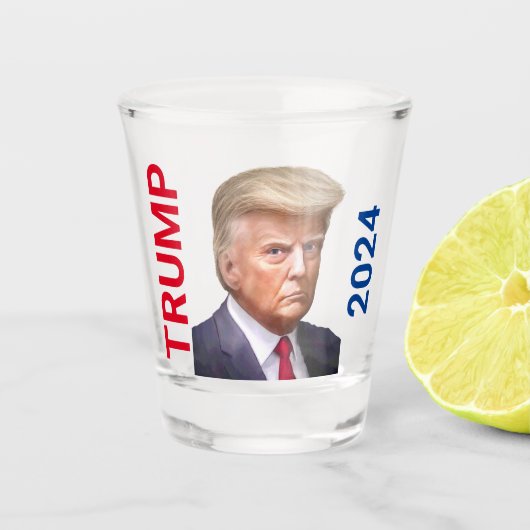 Trump Seing Red Unofficial Mok Shot Trump 2024 Shot Glas (Voorkant)