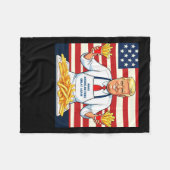 Trump serveert frietjes van McDonalds Fleece Deken (Voorkant (Horizontaal))