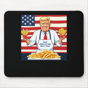 Trump serveert frietjes van McDonalds Muismat