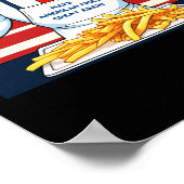Trump serveert frietjes van McDonalds Poster (Hoek)