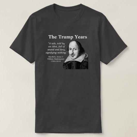 Trump, Shakespeare T-shirt (Design voorkant)