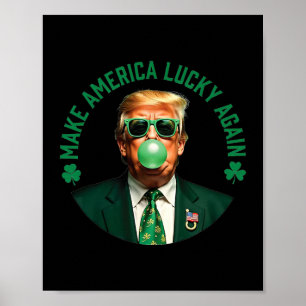 Trump Shamrock Maak Amerika Weer Gelukkig St Patri Poster