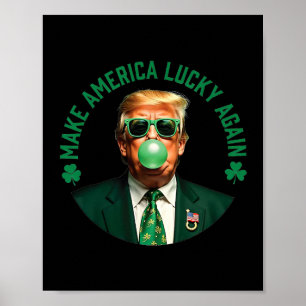 Trump Shamrock Maak Amerika Weer Gelukkig St Patri Poster