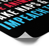 Trump Shirt Resist Impeach Trump koffiedieren Poster (Hoek)