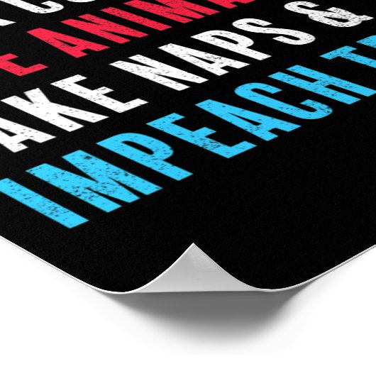 Trump Shirt Resist Impeach Trump koffiedieren Poster (Hoek)