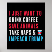 Trump Shirt Resist Impeach Trump koffiedieren Poster (Voorkant)