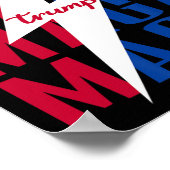 Trump Shirt Vlag  Stijl Poster Mega 2024 (Hoek)