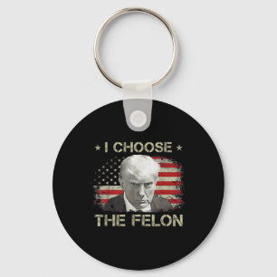 Trump Shirten voor mannen 2024 Ik kies de Felon Co Sleutelhanger