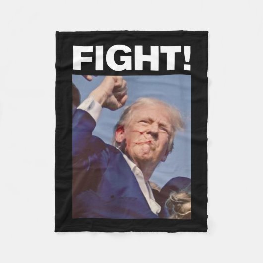 Trump Shot 2024 Fleece Deken (Voorkant)