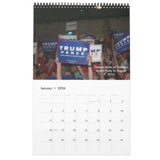TRUMP SHOTS CALENDAR KALENDER (Jan 2026)