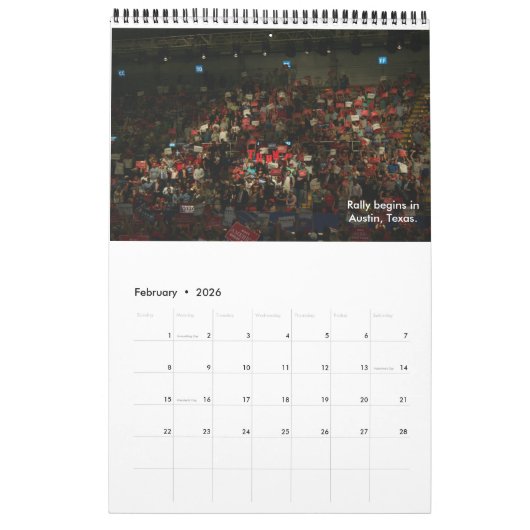 TRUMP SHOTS CALENDAR KALENDER (Feb 2026)