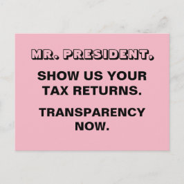 Trump Show ons uw belastingaangiften Briefkaart