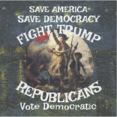 Trump Shrimp Fajita Jesus Republikeinse Partij Pee Sticker (Voorkant)