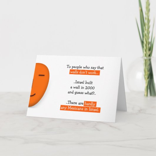 Trump Shutdown The Wall Mexicans and Israel Humor Kaart (Voorkant)