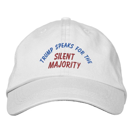 Trump Silent Majority geborduurd Pet (Voorkant)