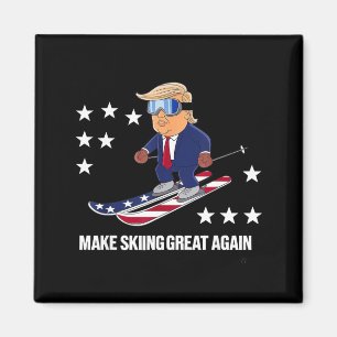 Trump ski usa - maak skien weer groot  magneet