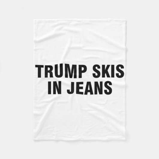 Trump Skipt in Jeans Fleece Deken (Voorkant)