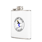 Trump Skis bij joodse dieren Heupfles (Links)