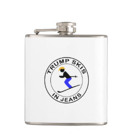 Trump Skis bij joodse dieren Heupfles