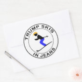 Trump Skis bij joodse dieren Ronde Sticker (Envelop)