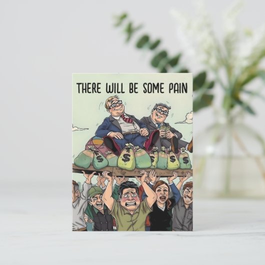 Trump slaat wat pijn briefkaart (Staand voorkant)