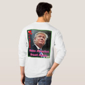 Trump Slogan Basic T-shirt met lange mouwen (Achterkant volledig)