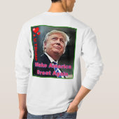 Trump Slogan Basic T-shirt met lange mouwen (Achterkant)
