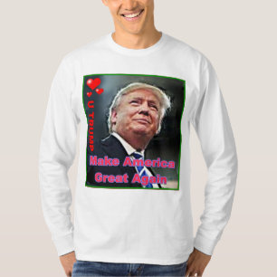 Trump Slogan Basic T-shirt met lange mouwen