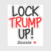 Trump sluit politieke laptop op sticker (Vel)