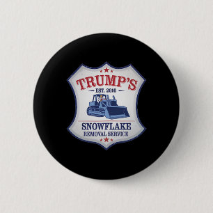 Trump Sneeuwschuiver Trump Sneeuwploegen Sneeuwvlo Ronde Button 5,7 Cm