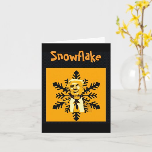 Trump/Sneeuwvlokje Wenskaart Kaart (Gele Bloem)