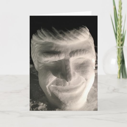 Trump Snow Sculpture Christmas Kaart (Voorkant)