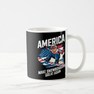 Trump Snowboard Usa - Maak Snowboarden Groot Again Koffiemok