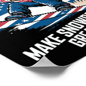 Trump Snowboard VS - Maak snowboarden weer geweldi Poster (Hoek)