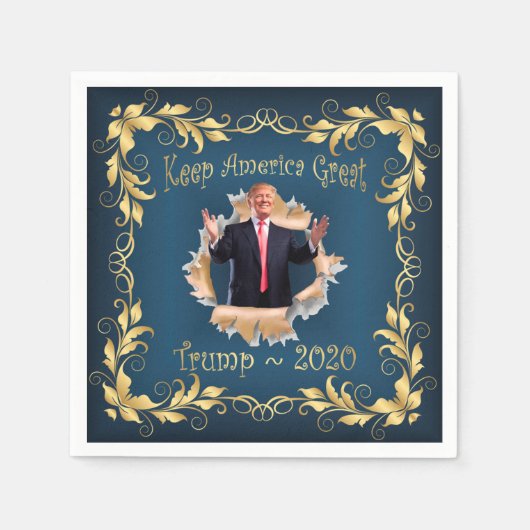 Trump Souvenir Breakout Commemorative Napkins ~ Servet (Voorkant)