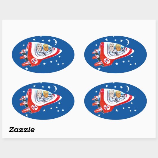 Trump Space Force Ovale Sticker (Vel)