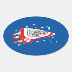 Trump Space Force Ovale Sticker