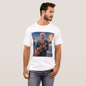 Trump speelt elektrische gitaar Mount Rushmore MAG T-shirt (Voorkant volledig)