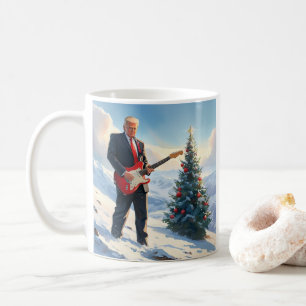 Trump speelt gitaar bij Christmas Tree Koffiemok