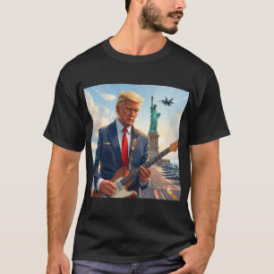 Trump speelt gitaar bij Vrijheidsbeeld T-shirt