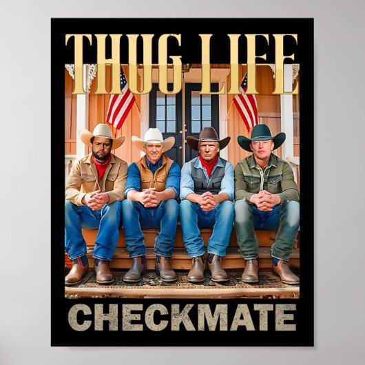 Trump Squad Thug Life Trump Vance Kennedy Elon Poster (Voorkant)