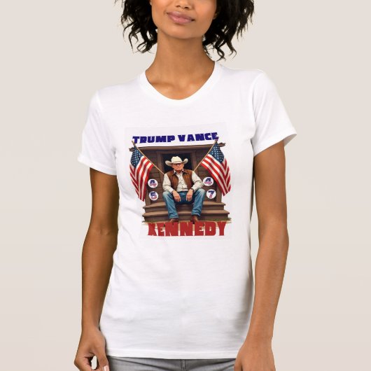 Trump Squad Vance Kennedy 45 47 Vlag van de Vereni T-shirt (Voorkant)