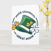 Trump St. Patrick’s Day - Maak Shamrocks Groot Wee Kaart (Gele Bloem)