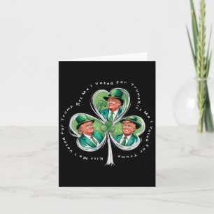 Trump St. Patrick's Day 2025 Grappige Kus Me Ik He Kaart