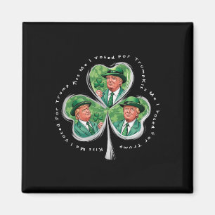 Trump St. Patrick's Day 2025 Grappige Kus Me Ik He Magneet