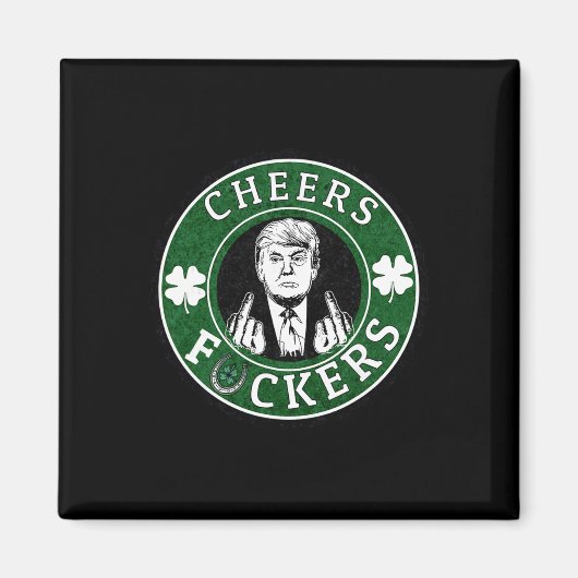 Trump St Patrick's Day Cheert Ers Shamrock Patrick Magneet (Voorkant)
