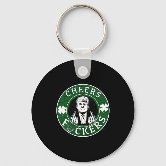 Trump St Patrick's Day Cheert Ers Shamrock Patrick Sleutelhanger (Voorkant)