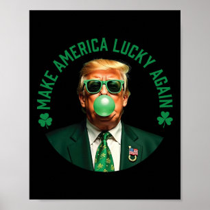 Trump St Patrick's Day Shamrock Voor Mannen Vrouwe Poster